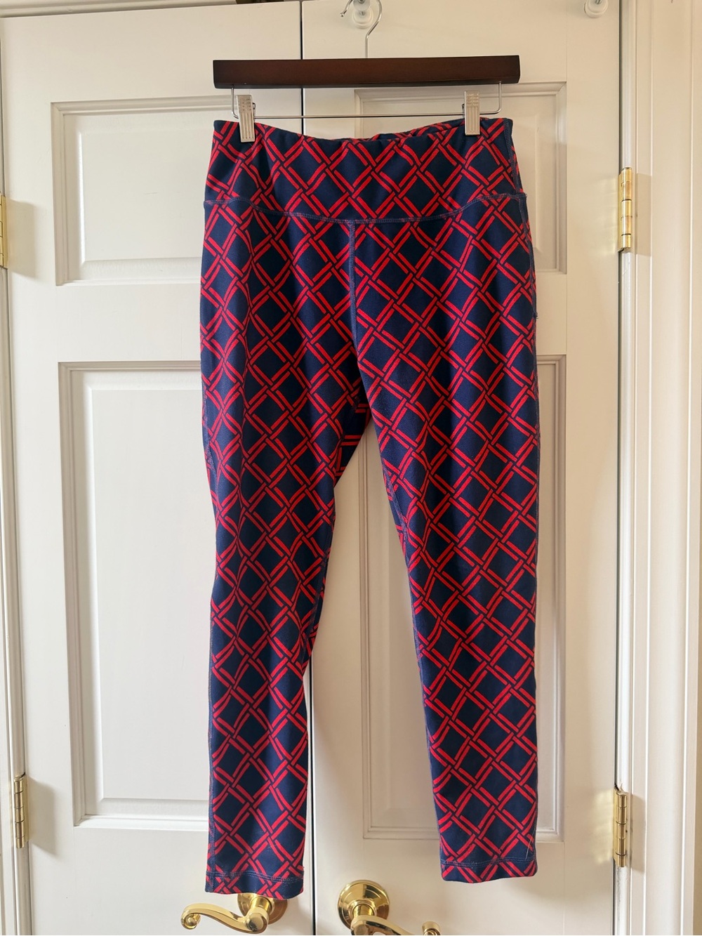 Vineyard Vines Navy & Red Geometric Leggings